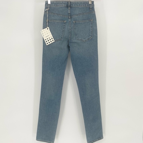 NWT Khaite Vanessa High Rise Slim Fit Straight Leg Jeans in Light Wash Size 25 - Picture 3 of 16